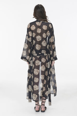 Kimono stampato logo Leone base nera - immagine 3