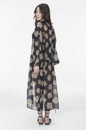 Kimono stampato logo Leone base nera - immagine 2
