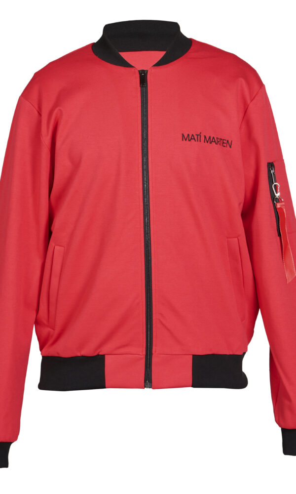 Bomber rosso tessuto punto Milano