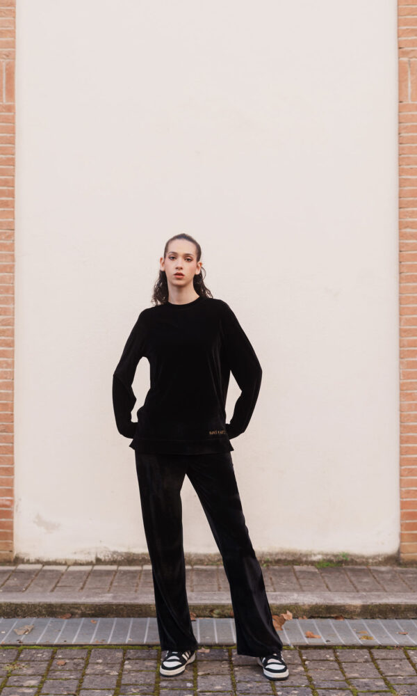 Tuta ciniglia nero - immagine 3