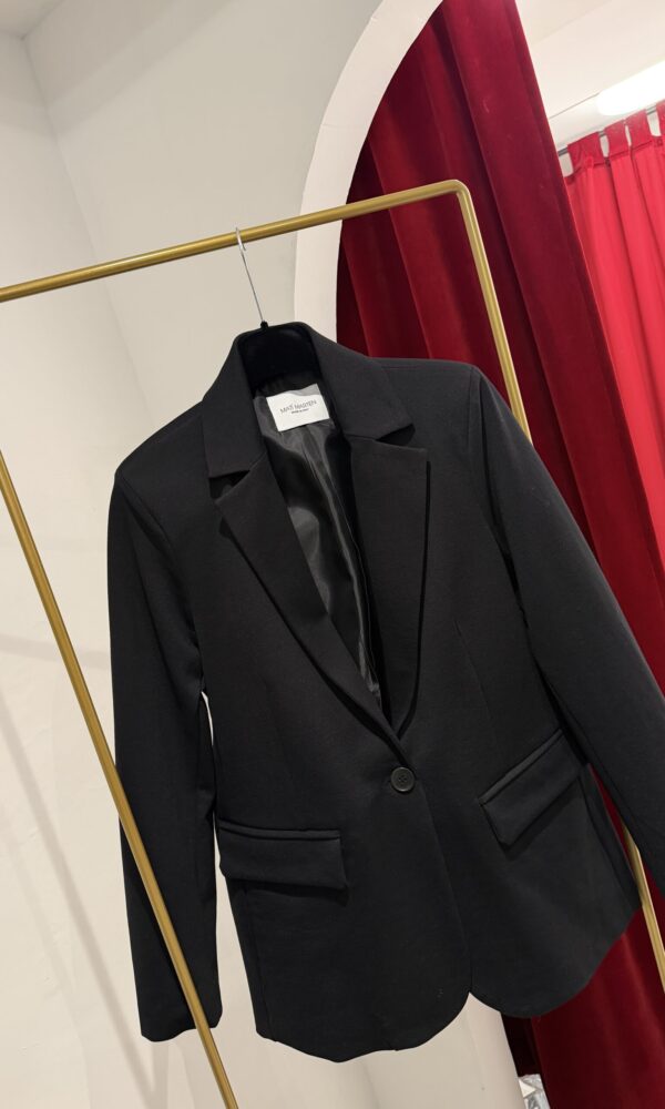 Blazer nero Essential in punto milano