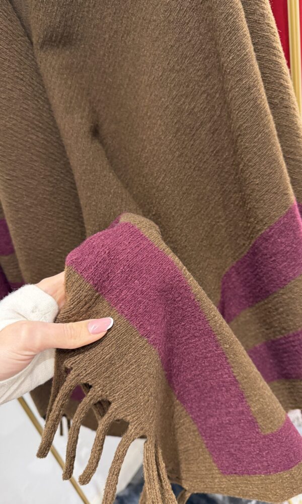 Mantella nocciola e bordeaux Soft Brown - immagine 3