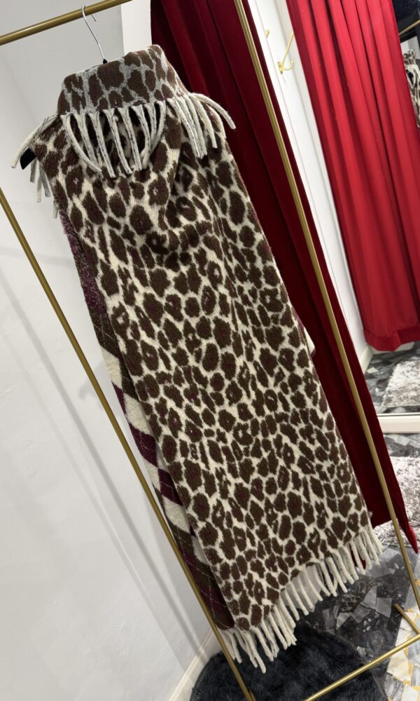Cappa lunga Animalier Leopard & Rombi - immagine 4