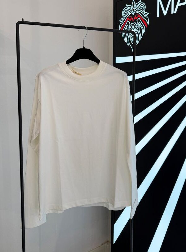 T shirt bianca oversize manica lunga - immagine 3