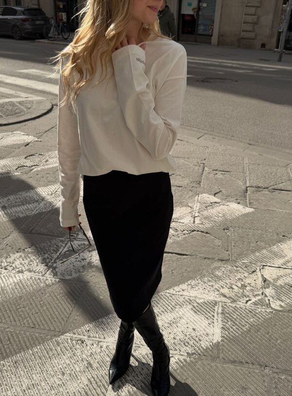 Gonna longuette nera - punto milano - immagine 2