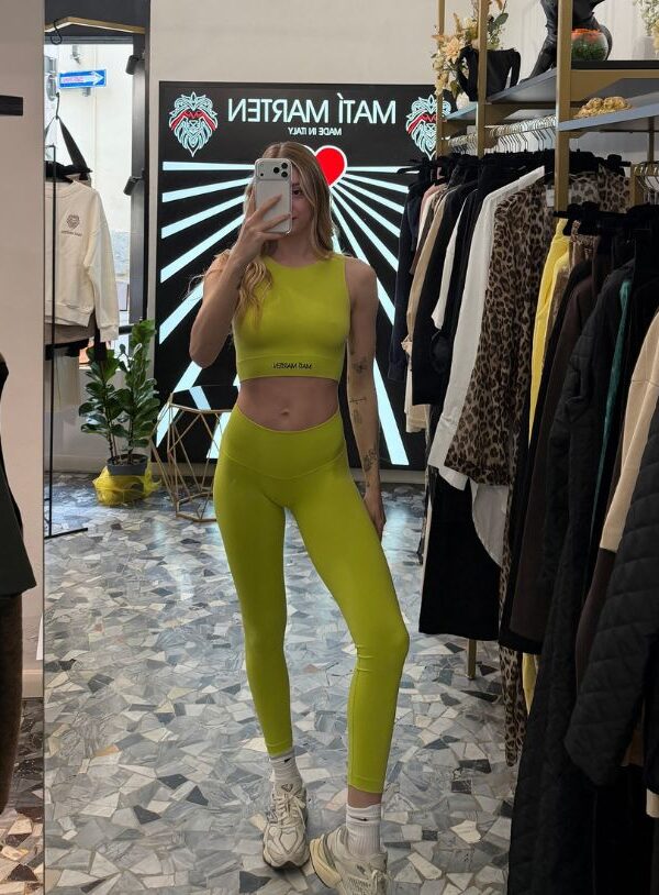Leggins lime Line up a vita alta in tessuto airlift - immagine 5