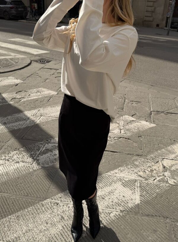 Gonna longuette nera - punto milano - immagine 1