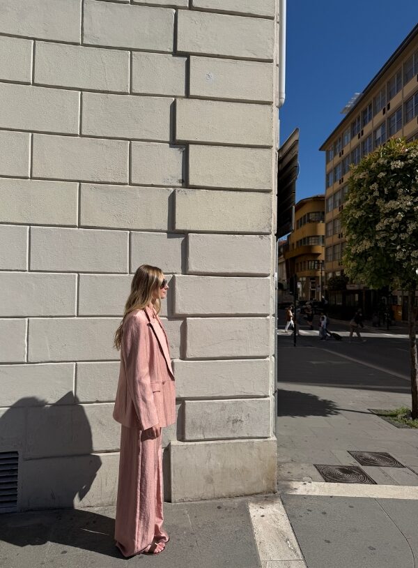 Pantalone Palazzo Rosa “Muse” - immagine 3