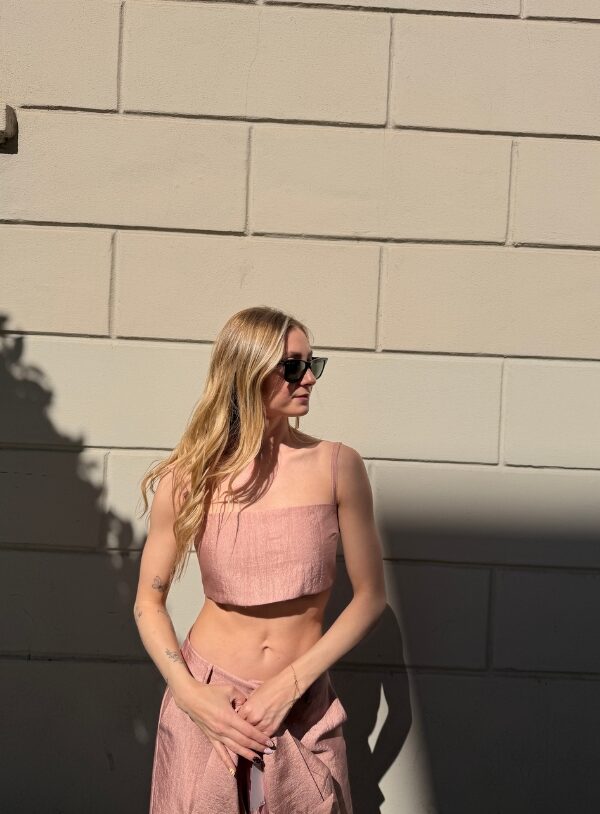 Top Fascia Schiena Scoperta Rosa “Muse”