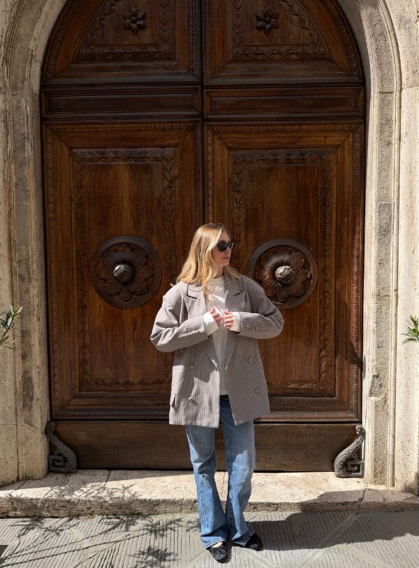 Blazer polvere Gessato oversize "Icon" - immagine 1