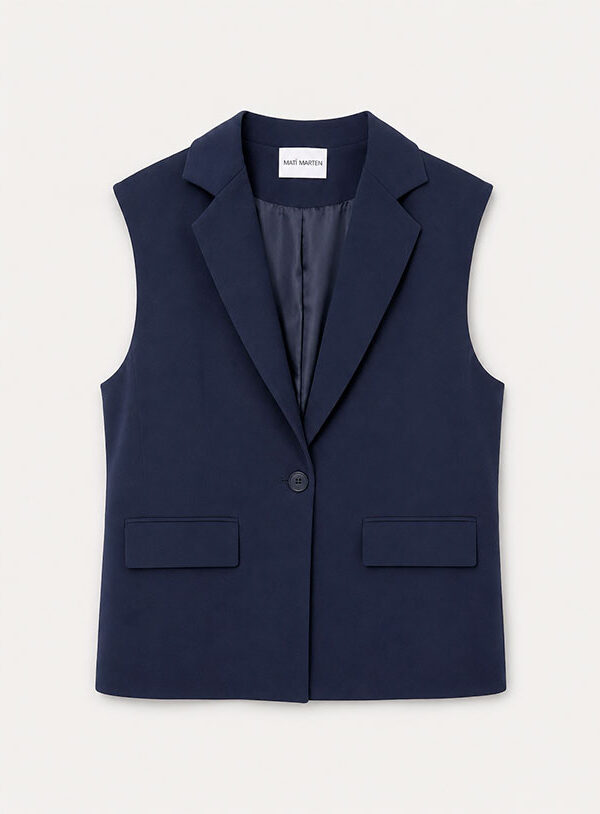 Blazer blu Smanicato “Frame” - immagine 4