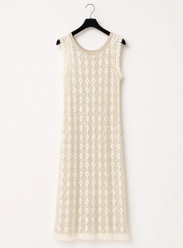Abito Crochet Burro - immagine 1