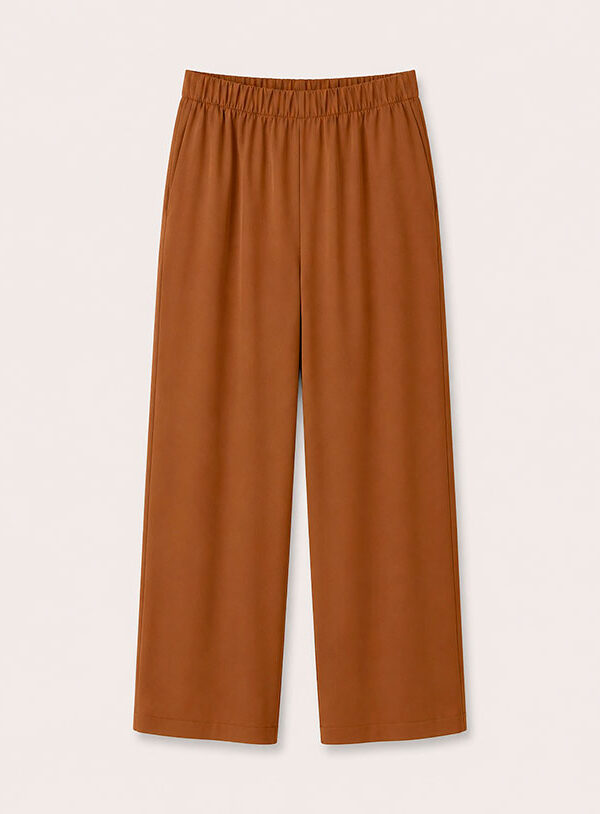 Pantalone Completo Fluido Manica Corta Cammello - immagine 1
