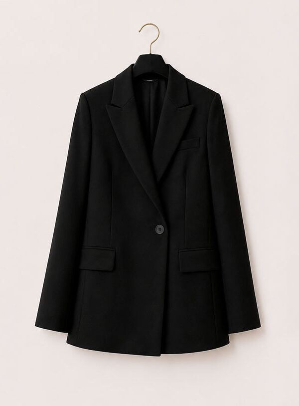 Blazer Completo Fluido Manica Lunga Nero - immagine 1