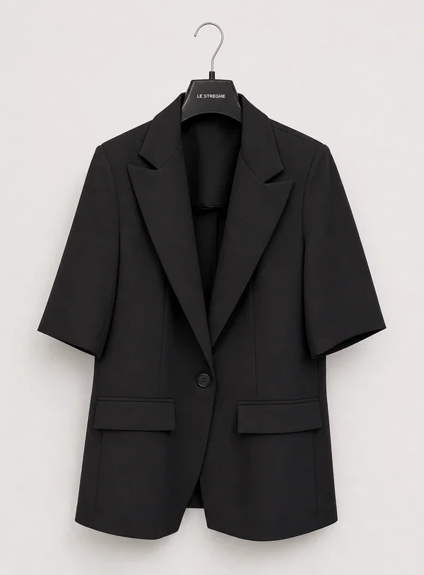 Pantalone Completo Fluido Manica Corta Nero - immagine 1