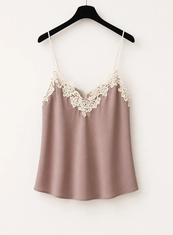 Top Eco Pelle con Pizzo - immagine 1