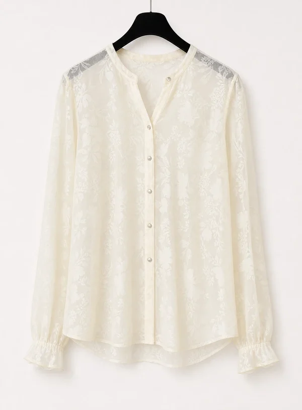 Camicia in Mussola Crema - immagine 1