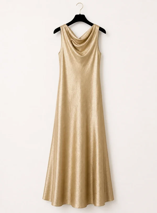 Abito Stropicciato Gold - immagine 1