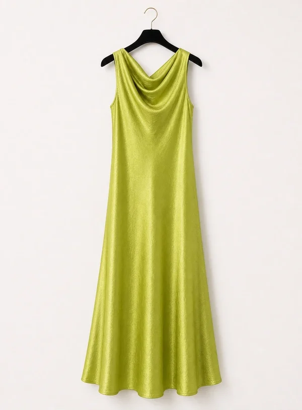 Abito Stropicciato Lime - immagine 1