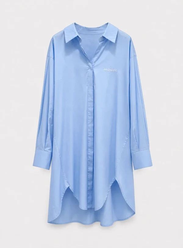 Maxi camicia azzurra - immagine 1