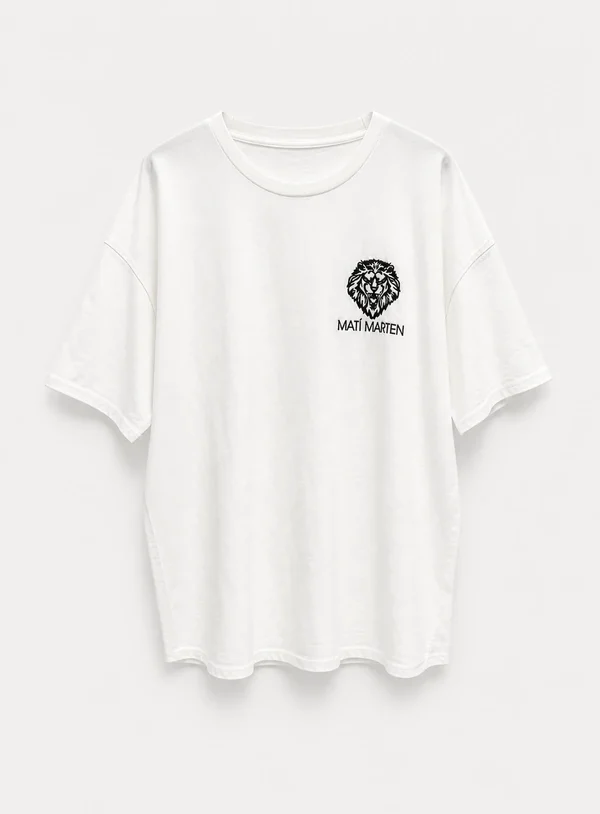 t shirt bianca ricamo
