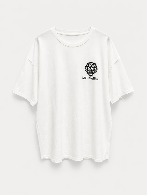 t shirt bianca ricamo