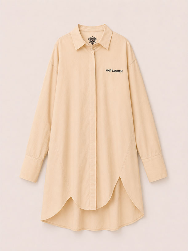 Maxi camicia Crema