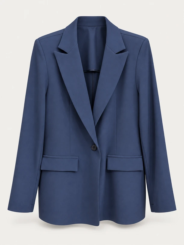 Giacca Completo Fluido Blu
