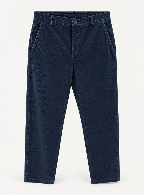 Pantalone Tasca Filo Bottone Blu
